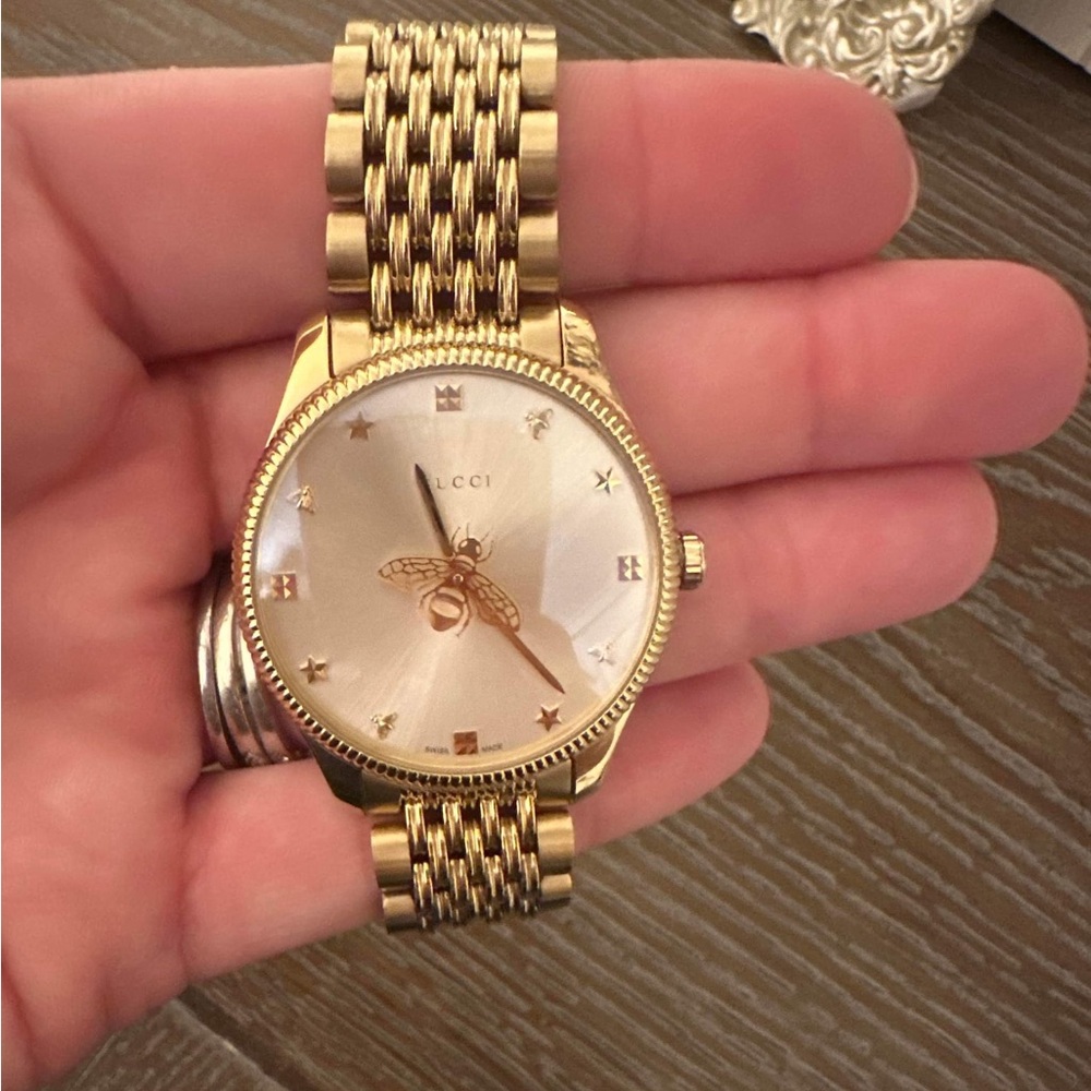 Authentic Gucci G-Timeless Gold Watch with original box